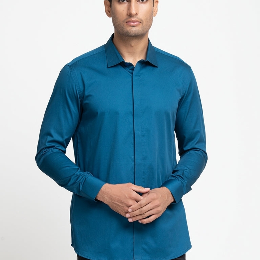 Men's Teal Dress Shirt